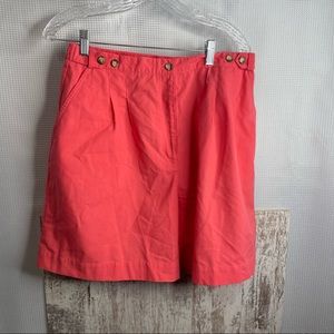Karen Scott Coral Pink High Waist Shorts. Size 16